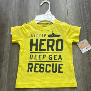 Carter’s 12 Months Little Hero Yellow Shirt- New with Tags